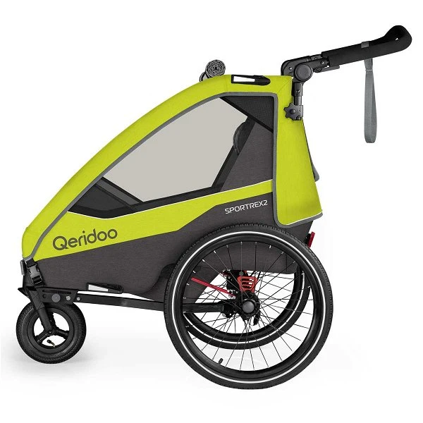 Qeridoo Sportrex 2 Fahrradanhänger Lime Green 2023 Limitiertes Design 3 Qeridoo Sportrex 2 Fahrradanhänger Lime Green 2023 Limitiertes Design – Bild 3