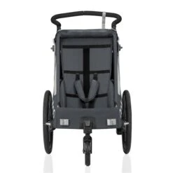 Qeridoo Qupa1 Grey Fahrradanhänger 360-Grad-Buggyrad Und Deichsel 2023 -Günstiges CYBEX || Britax || VOX Geschäft 004 qupa1 2023 grey frontopen