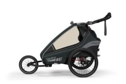 Qeridoo Kidgoo 2 Fahrradanhänger Limited Edition Sport Grey -Günstiges CYBEX || Britax || VOX Geschäft 005 kidgoo2sport le grey jogger rgb