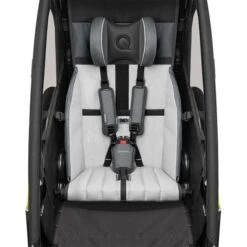 Qeridoo Sportrex 1 Fahrradanhänger Lime Green 2023 Limitiertes Design -Günstiges CYBEX || Britax || VOX Geschäft 005 sportrex1 2023 lg front closeup