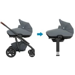 Maxi-Cosi Jade Kinderwagenaufsatz Essential Grey Gruppe 0/0+ (0-12 Kg) | Auch Im Auto Nutzbar -Günstiges CYBEX || Britax || VOX Geschäft 1510050110 2020 maxicosi carrycot jade grey essentialgrey bestusability side