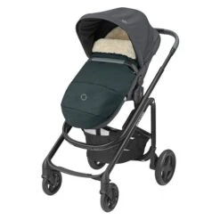 Maxi-Cosi 2-in-1 Fußsack Essential Black Passend Zu Maxi-cosi Kinderwagen -Günstiges CYBEX || Britax || VOX Geschäft 1809750111u4y2020 2020 2in1footmuff grey essentialgraphite compatiblestrollers 3qrt