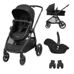 Maxi-Cosi Zelia3 Kinderwagen Set Essential Black Ab Geburt Bis Ca 4 Jahre Nutzbar