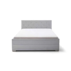 Meise Möbel Chicago Polsterbett Hellgrau 180 X 200 Cm Mit Chromfüßen -Günstiges CYBEX || Britax || VOX Geschäft 1931 20 fein