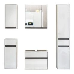 Trendteam Sol Badmöbel Hängend 5-teilig Weiß