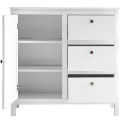 Trendteam Ole Kommode 3 Schubkästen, 1 Tür Weiß -Günstiges CYBEX || Britax || VOX Geschäft 27016