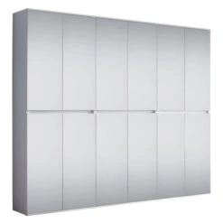 Trendteam Mirror Spiegelgarderobenschrank Weiß Melamin | 222 Cm