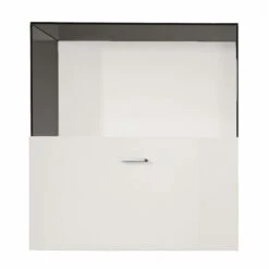 Now! No.14 By Hülsta Hängebaukasten 4R 1 Glashaube 76,8x70x34 - Lack-weiß/Lack-Hochglanz-weiß