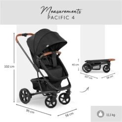 Hauck Pacific 4 Shop N Drive Kinderwagen Bundle -Günstiges CYBEX || Britax || VOX Geschäft 4007923309216.pt01.pacific 4 shop n drive caviar