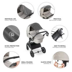 Hauck Sunshade Sonnensegel -Günstiges CYBEX || Britax || VOX Geschäft 4007923550045.pt04.sunshade grey