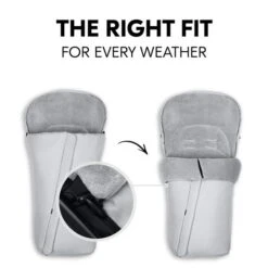 Hauck Pushchair Footmuff Winter Fußsack -Günstiges CYBEX || Britax || VOX Geschäft 4007923567128.pt06.pushchair footmuff winter grey