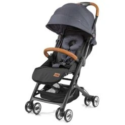 Gesslein Smiloo Cuby Blau Meliert Gestell Schwarz, Ledergriff Cognac