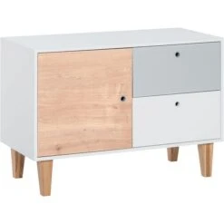 VOX Concept Niedrige Kommode White/oak Grey/graphite