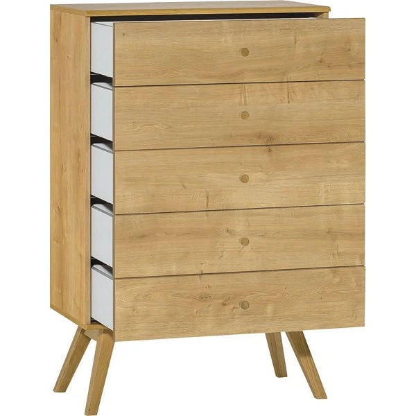 VOX Nature Kommode Schmal Mit Schubladen Eiche 2 VOX Nature Kommode Schmal Mit Schubladen Eiche – Bild 2