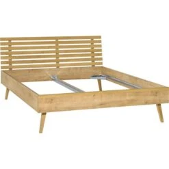 VOX Nature Bett 180x200 Cm Mit Zaun-Kopfteil Eiche | Ohne Lattenrost