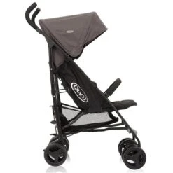 Graco Travelite Buggy Black & Grey Stufenlos Verstellbare Rückenlehne -Günstiges CYBEX || Britax || VOX Geschäft 6bf999bgreu graco emea travelite blackgrey profile