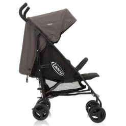 Graco Travelite Buggy Black & Grey Stufenlos Verstellbare Rückenlehne -Günstiges CYBEX || Britax || VOX Geschäft 6bf999bgreu graco emea travelite blackgrey recline profile