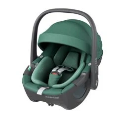 Maxi-Cosi Pebble 360 Essential Green Babyschale Gruppe 0/0+ (0-13 Kg) -Günstiges CYBEX || Britax || VOX Geschäft 8044047110 2021 maxicosi carseat babycarseat pebble360 green withcanopy 3qrtleft