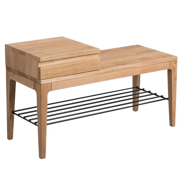 HomeTrends4You Garderobenbank Ellmau Wildeiche Massiv Geölt 2 HomeTrends4You Garderobenbank Ellmau Wildeiche Massiv Geölt – Bild 2