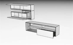 Hülsta Tetrim Wohnwand 2 - Lack-Ausführung Lowboard & Hängeelement -Günstiges CYBEX || Britax || VOX Geschäft 980004