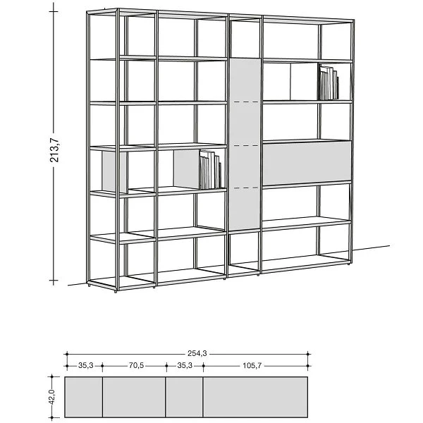 Now! Vision By Hülsta Kombination 9 213x254x42 Lack-weiß 2 Now! Vision By Hülsta Kombination 9 213x254x42 Lack-weiß – Bild 2