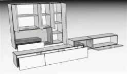 Hülsta Tetrim Wohnwand 5 - Lack-Ausführung Lowboards & Hängeelement -Günstiges CYBEX || Britax || VOX Geschäft 980011