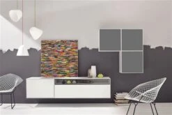 Now! By Hülsta Easy Wohnwand Lack-hellgrau 160x270x45 5-teilig