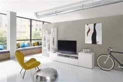 Now! By Hülsta Easy Wohnwand Lack-hellgrau 199x333x45 6-teilig