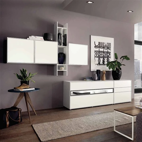 Now! By Hülsta Easy Wohnwand Hellgrau 204x320x44 6-teilig 1 Now! By Hülsta Easy Wohnwand Hellgrau 204x320x44 6-teilig