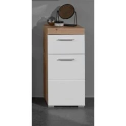 Trendteam Amanda Standschrank 37x79x31 Cm Weiß / Asteiche