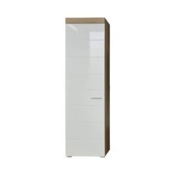 Trendteam Amanda Garderobenschrank 55x195x38 Cm Weiß / Asteiche