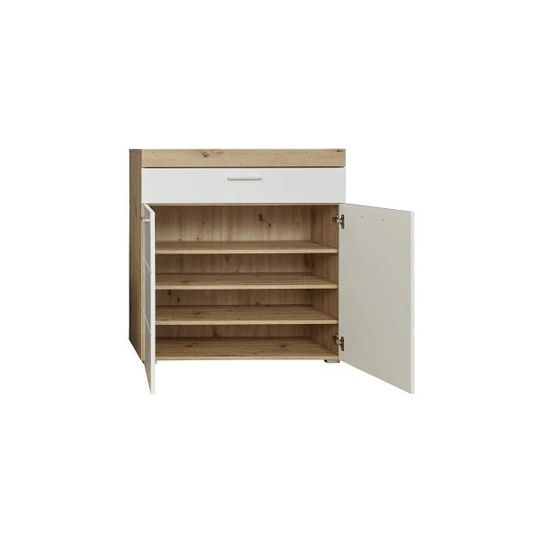 Trendteam Amanda Schuhschrank Weiß / Asteiche 2 Trendteam Amanda Schuhschrank Weiß / Asteiche – Bild 2