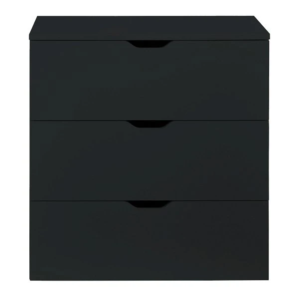 Trendteam Basix Kommode 3 Schubkästen Schwarz 1 Trendteam Basix Kommode 3 Schubkästen Schwarz