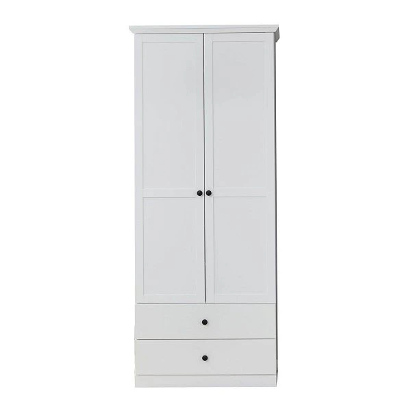 Trendteam Baxter Garderobenschrank Weiß Dekor | Mit Einlegeböden 1 Trendteam Baxter Garderobenschrank Weiß Dekor | Mit Einlegeböden