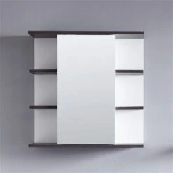 Trendteam San Diego Spiegelschrank Weiß / Rauchsilber