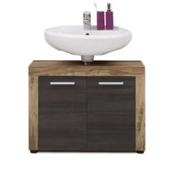 Trendteam Cancun Waschbeckenunterschrank Nussbaum / Touchwood Dunkelbraun