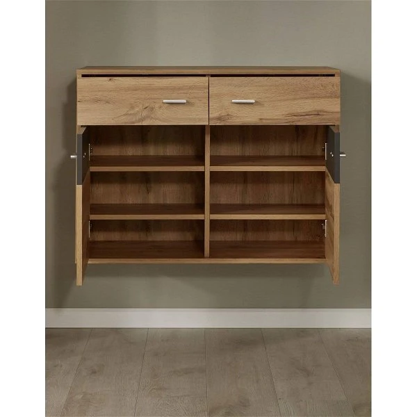 Trendteam Coast Garderoben-Set 3-teilig Wotan Eiche / Grau Melamin 3 Trendteam Coast Garderoben-Set 3-teilig Wotan Eiche / Grau Melamin – Bild 3