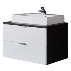 Trendteam Concept One Waschbeckenunterschrank Inkl. Waschbecken Graphit Grau