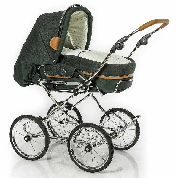 HESBA Condor Coupe Kinderwagen Außen 684 Innen 250 Teilleder Räder Schwarz 30 Cm, Ledergriff Hellbraun 1 HESBA Condor Coupe Kinderwagen Außen 684 Innen 250 Teilleder Räder Schwarz 30 Cm, Ledergriff Hellbraun