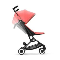 CYBEX Libelle Buggy Hibiscus Red Gestell Black | Einfach Faltbar -Günstiges CYBEX || Britax || VOX Geschäft cyb 22 int y270 libelle blk hibr recline steps