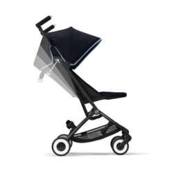 CYBEX Libelle Buggy Ocean Blue Gestell Black | Einfach Faltbar -Günstiges CYBEX || Britax || VOX Geschäft cyb 22 int y270 libelle blk ocbl recline steps