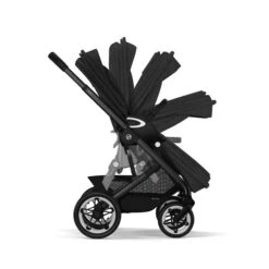 CYBEX Talos S LUX Kinderwagen Bundle Moon Black Gestell In Black -Günstiges CYBEX || Britax || VOX Geschäft cyb 22 int y270 talosslux blk moob folding steps 1