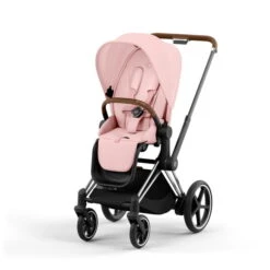CYBEX E-PRIAM Kinderwagen Peach Pink Gestell Wählbar New Generation -Günstiges CYBEX || Britax || VOX Geschäft cyb 23 int y045 e priam chbr pcpi print medium 1