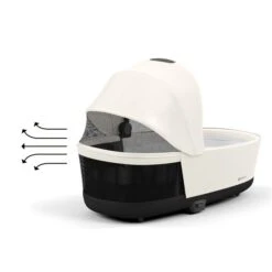 CYBEX PRIAM/e-PRIAM LUX Babywanne Off White New Generation -Günstiges CYBEX || Britax || VOX Geschäft cyb 23 int y225 priam cot ofwh airventilation print medium
