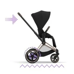 CYBEX E-PRIAM Sportwagen Peach Pink Gestell Wählbar New Generation -Günstiges CYBEX || Britax || VOX Geschäft cyb 23 int y270 e priam rogo sebl unevensurface print medium 1 1 1