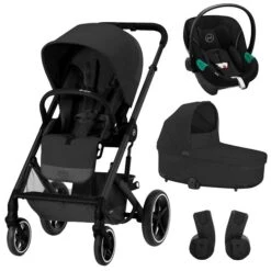 CYBEX Balios S LUX Kinderwagen & CYBEX Aton S2 I-Size Moon Black Bundle