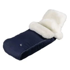 HESBA Winterfußsack DUO Premium Lammfell Weiß Im Teilleder Außenstoff