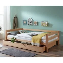 Relita NORA Sofabett Buche Massiv Natur 120 X 200 Cm -Günstiges CYBEX || Britax || VOX Geschäft eb nora natur 2 gr 1