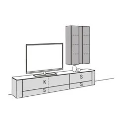 Hülsta Gentis Wohnwand 3 - Akzent Naturstamm - Breite 316,8 Cm -Günstiges CYBEX || Britax || VOX Geschäft gentis 3 strich