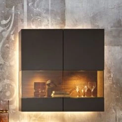 Hülsta Gentis Wohnwand 4 - Akzent Naturstamm - Breite 316,8 Cm -Günstiges CYBEX || Britax || VOX Geschäft gentis haengevitrine 1